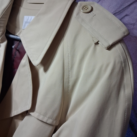 Worthington Khaki Pearl Beige Lightweight Trench Coat Belted M $160 NWT - Picture 5 of 12